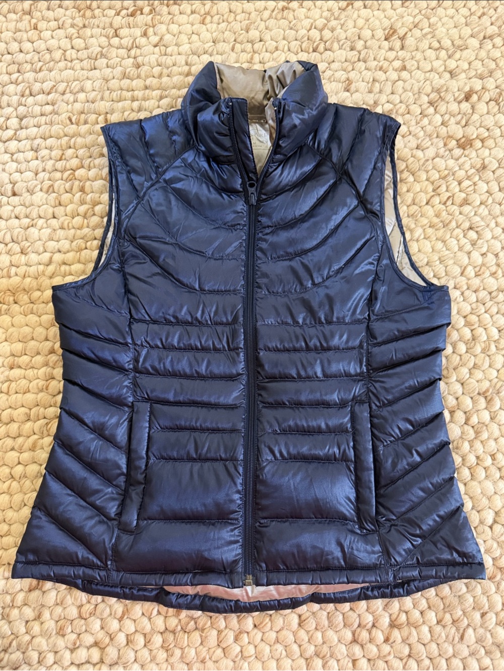 Bernardo Navy Quilted Packable Puffer Vest